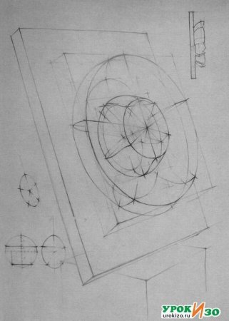 Построение гипсовой розетки Восьмилистник
