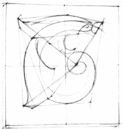 Конструктивный рисунок гипсовой розетки