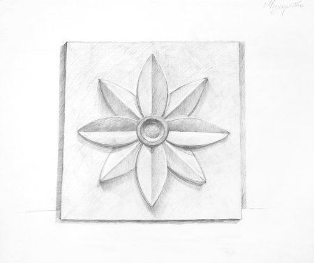 Розетка Восьмилистник сбоку