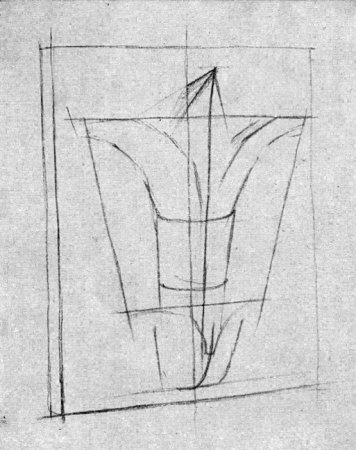 Этапы рисования гипсовой розетки