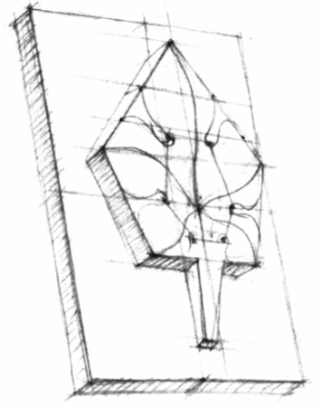 Линейно-конструктивный рисунок розетки
