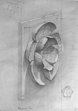 Гипсовая розетка рисунок построение