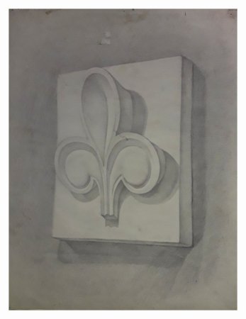 Гипсовая розетка трилистник рисунок Академический