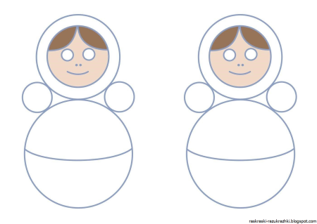 Поэтапное рисование матрешки