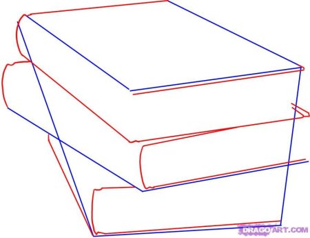 Как нарисовать стопу книг
