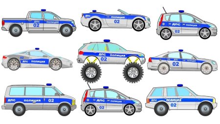 Нарисовать полицейскую машину