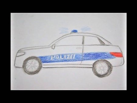 Полиция рисование машины