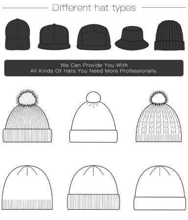 Эскиз шапка с помпоном