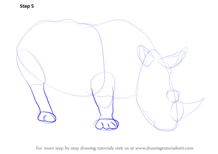 Носорог нарисовать легко