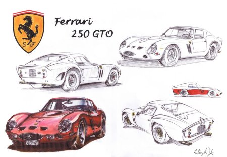 Феррари 250 GTO чертежи