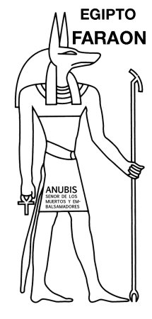 Египетские боги раскраска Анубис 1/8