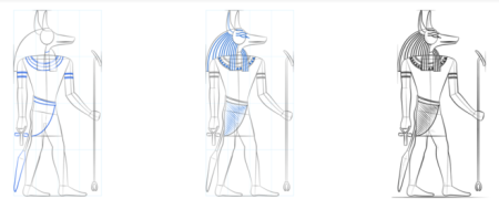 По этапное рисование Египет