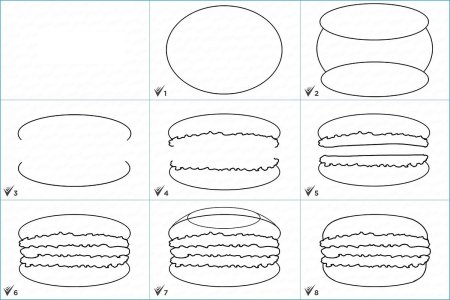 Макарун рисунок карандашом