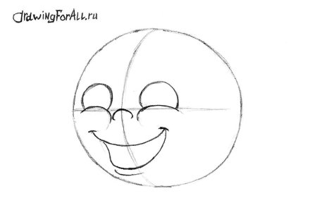 Колобок рисунок карандашом