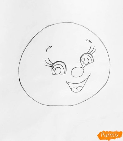 Колобок рисунок карандашом
