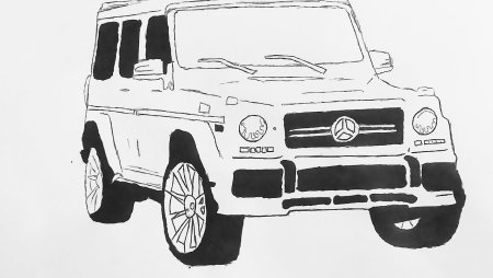 Как нарисовать Гелендваген 6x6