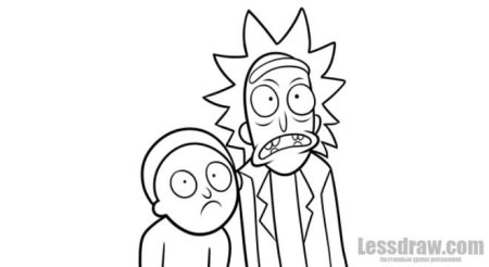 Рик и Морти срисовать легко