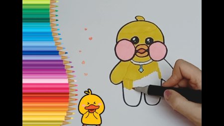 Нарисовать утку из тик тока