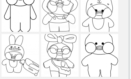 Утка лалафанфан раскраска