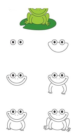 Лягушка поэтапное рисование для детей