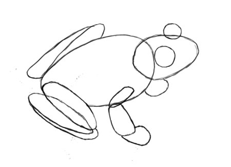 Рисование лягушки по этапам