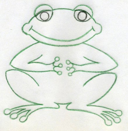 Как просто нарисовать лягушку