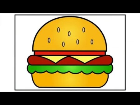 Сэндвич рисунок для срисовки