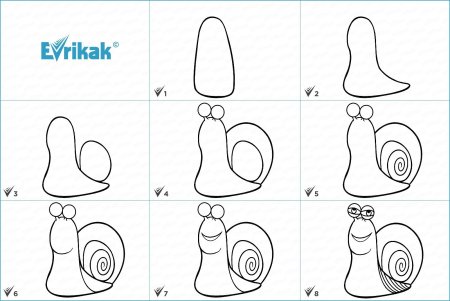 Как нарисовать улитку