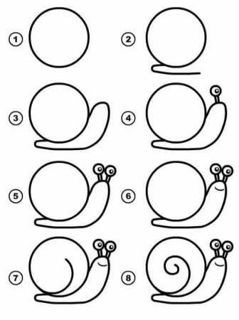 Улитка пошаговое рисование