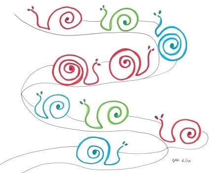 Улитка одной линией