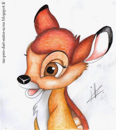 How to draw Bambi
