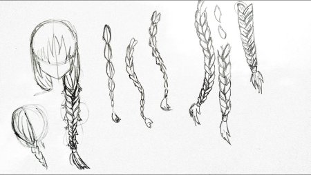 Косички с карандашом пошагово