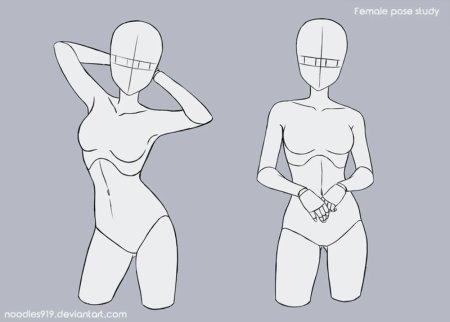Позы для рисования женские