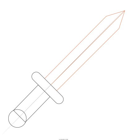 Как нарисовать сердце проткнутое мечом карандашом поэтапно