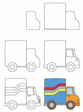 Грузовик для рисования детьми