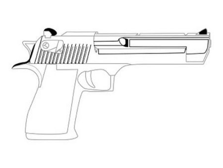 Чертёж пистолета Desert Eagle