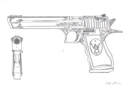 Чертёж пистолета Desert Eagle