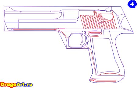 Desert Eagle чертеж с размерами