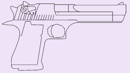 Desert Eagle чертеж с размерами