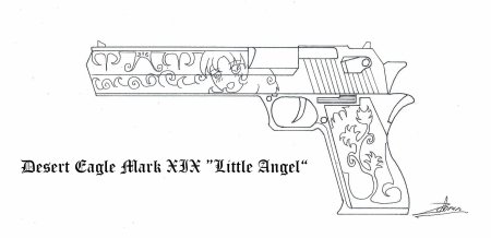 Desert Eagle чертеж с размерами