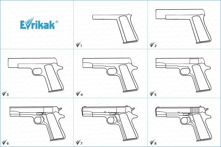 Чертёж пистолета Desert Eagle