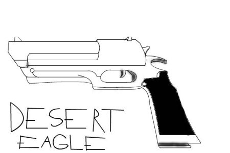 Чертёж пистолета Desert Eagle