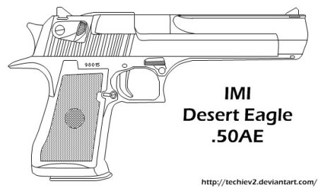 Чертёж пистолета Desert Eagle
