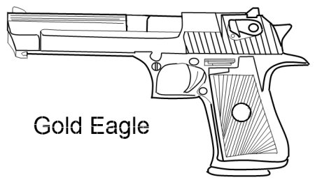Чертёж пистолета Desert Eagle
