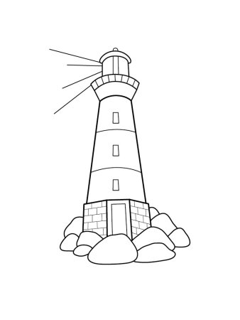 How to draw a Lighthouse easy