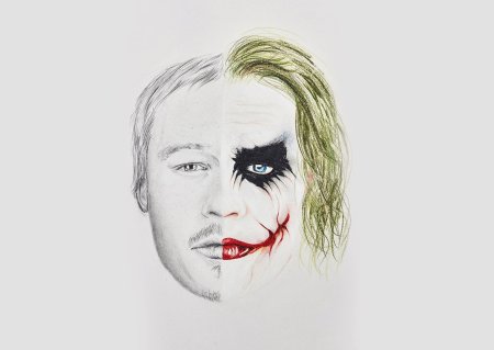 Джокер нарисовать на лице