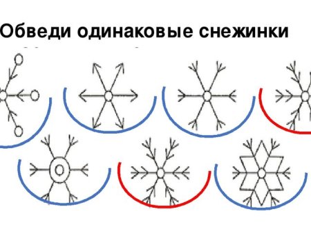 Обведи снежинку