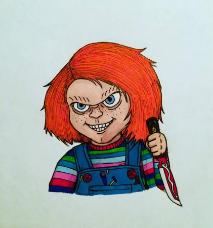 How to drawing Chucky