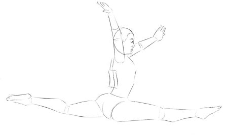 Манекен для рисования гимнастка