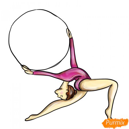 Рисунки гимнасток для срисовки